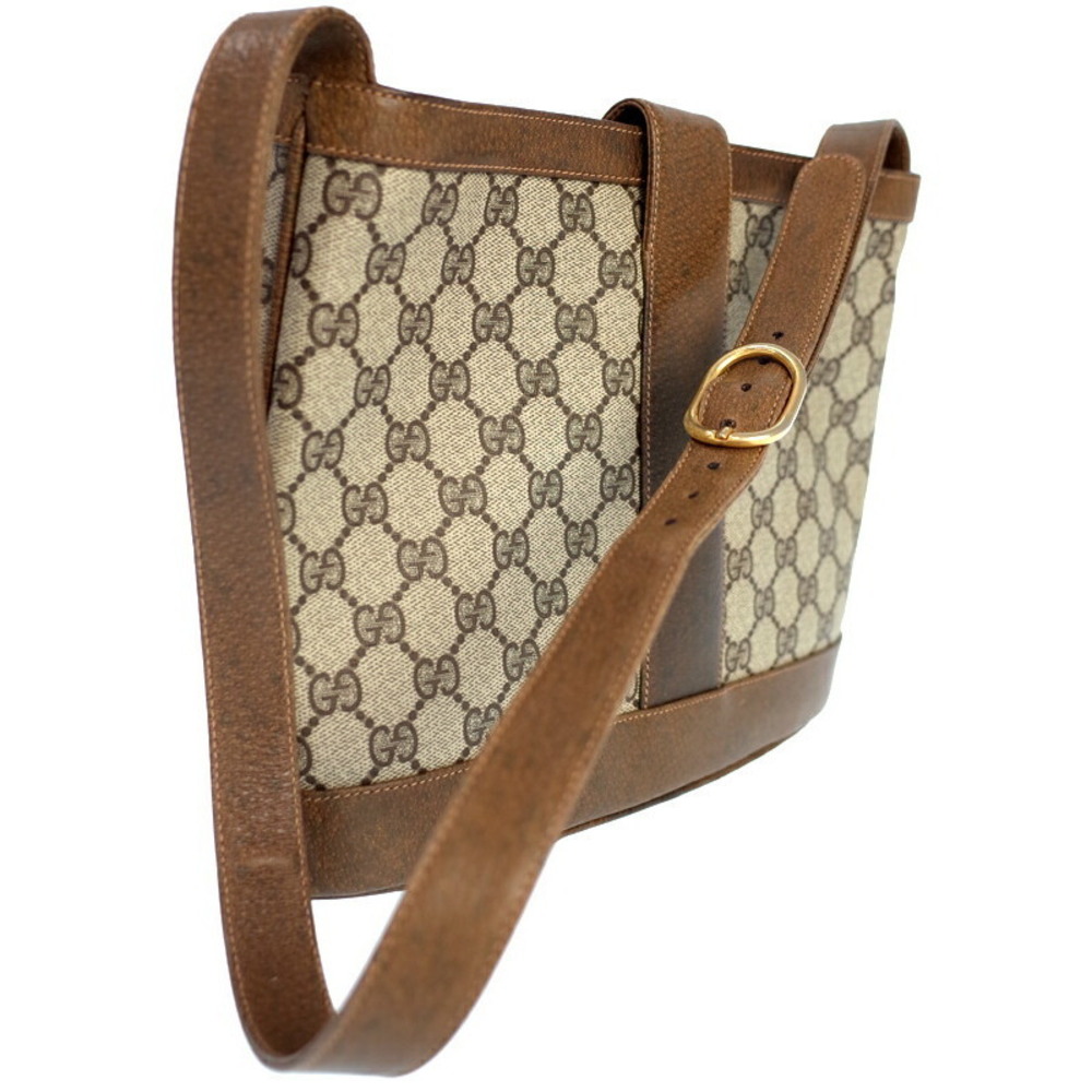 Gucci Brown Bag Flat Monogram Plus Messenger GG Crossbody